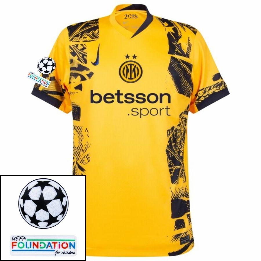 Inter Milan Lautaro 10 Third 2024/25 Patches UCL UEFA Foundation (Official Printing)