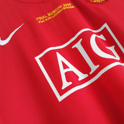 RONALDO #7 Manchester United Retro Jersey Home 2007/08 - Long Sleeve