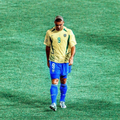 Brazil Home Retro 2002 World Cup Ronaldo Ronaldinho Rivaldo