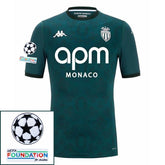 Monaco Away Fan Jersey 2024/25 Patches UCL UEFA Foundation (Official Printing)