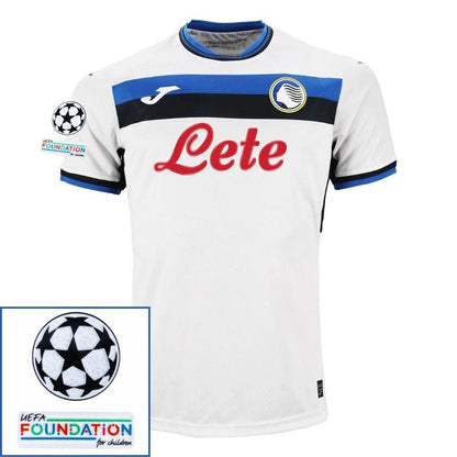 Atalanta Away Fan Jersey 2024/25 Patches UCL UEFA Foundation (Official Printing)