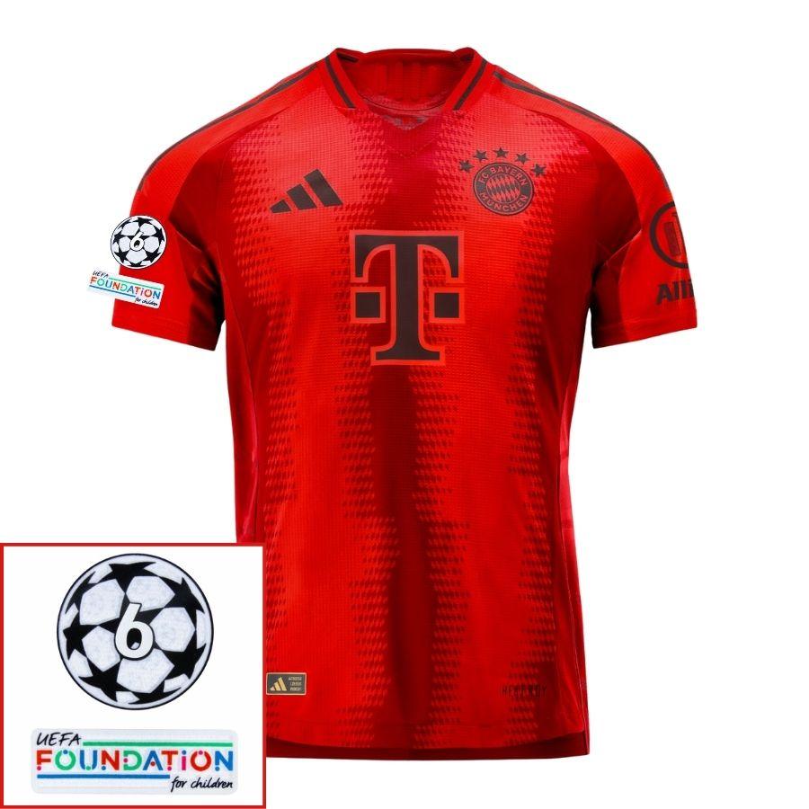 Bayern München Home Fan Jersey 2024/25 Patches UCL UEFA Foundation (Official Printing)
