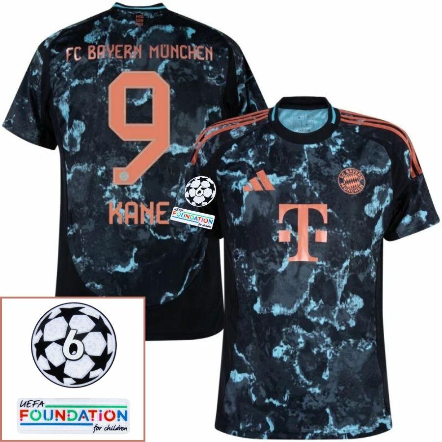 Bayern München Away Fan Jersey 2024/25 Patches UCL UEFA Foundation (Official Printing)