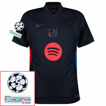 Barcelona Away 2024/25 Patches UCL UEFA Foundation (Official Printing)