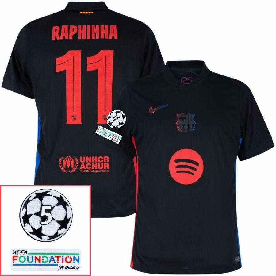 Barcelona Away 2024/25 Patches UCL UEFA Foundation (Official Printing)