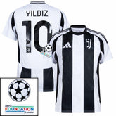 Juventus Yldiz 10 Home 2024/25 Patches UCL UEFA Foundation (Official Printing)