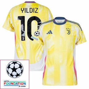 Juventus Away 2024/25 Patches UCL UEFA Foundation (Official Printing)