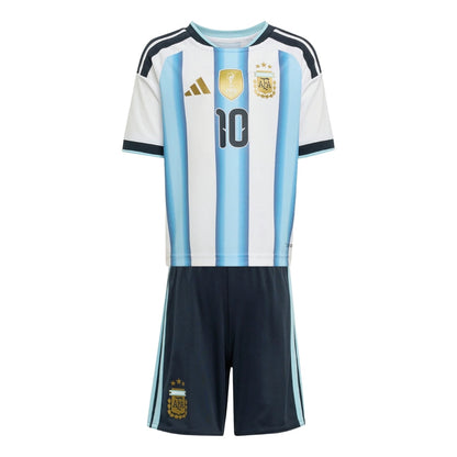 Kids Kit Argentina Home Messi 10 Fan Jersey Shirt 2026 World Cup