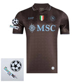 Napoli Third Fan Jersey 2025/26 Patches UCL + 10th Anniversary UEFA.