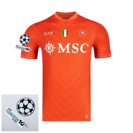 Napoli GK 1 Fan Jersey 2025/26 Patches UCL + 10th Anniversary UEFA.