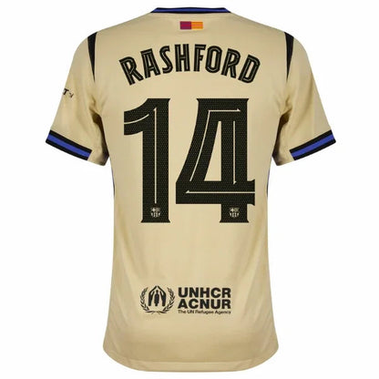 Barcelona Away Rashford 14 Fan Jersey 2025/26 Official Printing (La Liga)