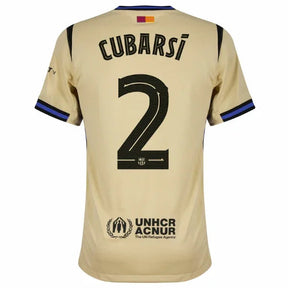 Barcelona Away Cubarsí 2 Fan Jersey 2025/26 Official Printing (UCL)