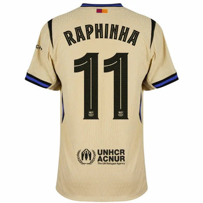 Barcelona Away Raphinha 11 Fan Jersey 2025/26 Official Printing (La Liga)
