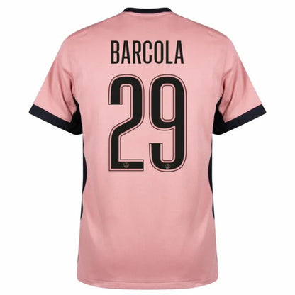 Paris Saint-Germain Barcola 29 Fan Jersey Third Jordan 2023/24 Patches UCL UEFA Foundation (Official Printing)