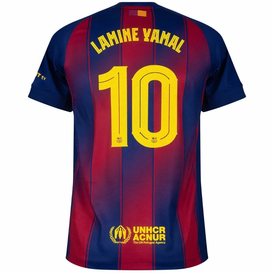 Barcelona Lamine Yamal 10 Home Fan Jersey 2025/26 - La Liga Patch