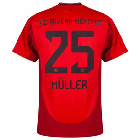 Bayern Munich MÜLLER #25 Home Fan Jersey 2024/25